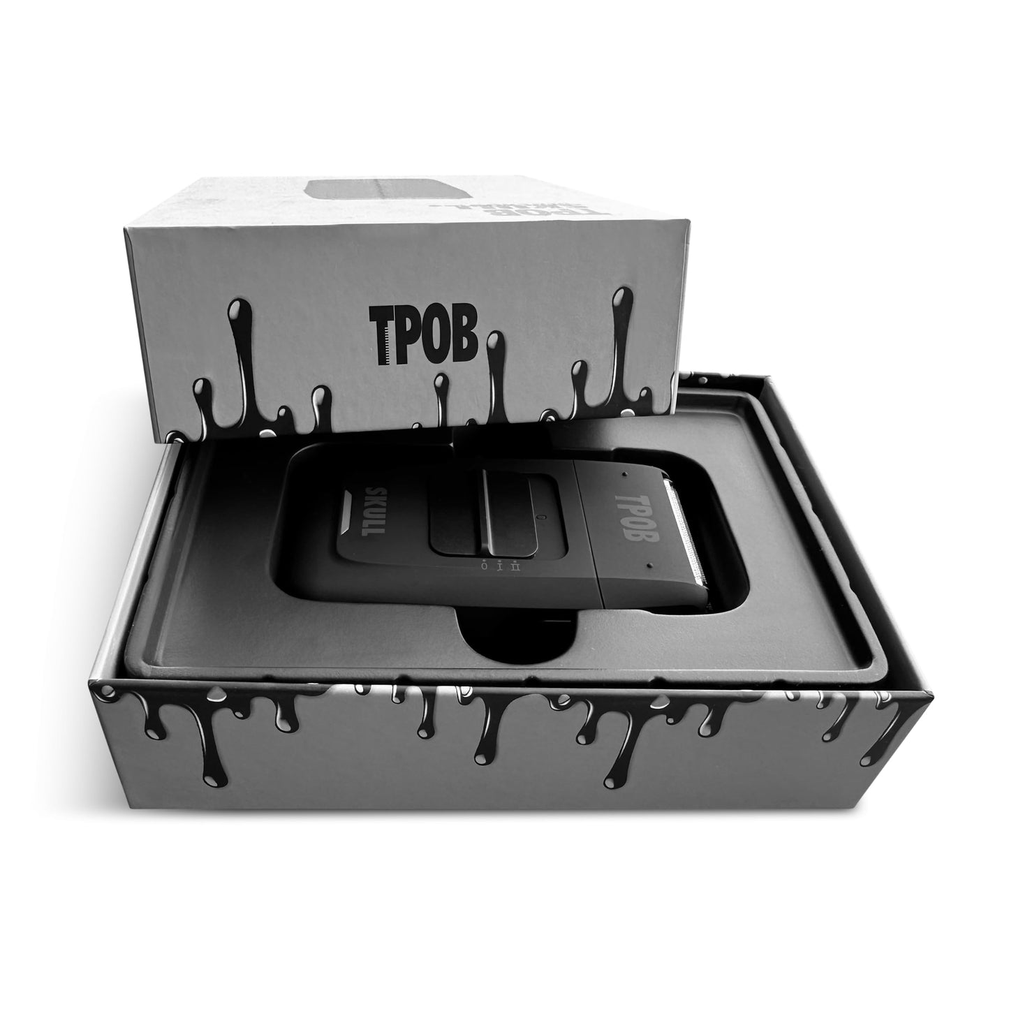 TPOB Skull Foil Shavers with Krunch Blades - Compact Design That can fit in Your Pocket with a Turbo Charged Motor, Perfect for Both Professional and at-Home use (Black)