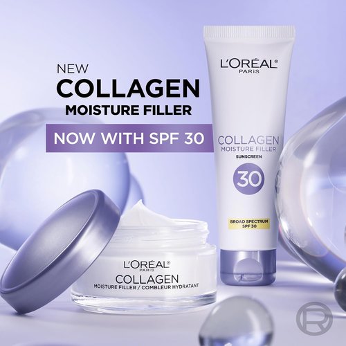 L'Oreal Paris Collagen Face Moisturizer - Reduce Wrinkles & Hydrate | 3.4 oz Cream