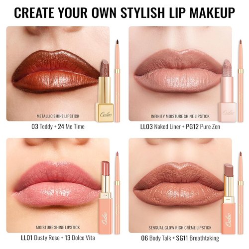 Oulac Waterproof Lipliner Pencil - Smooth, Creamy Formula for Precision Application | Vegan & Cruelty-Free, LL09 Lilac Love Pink
