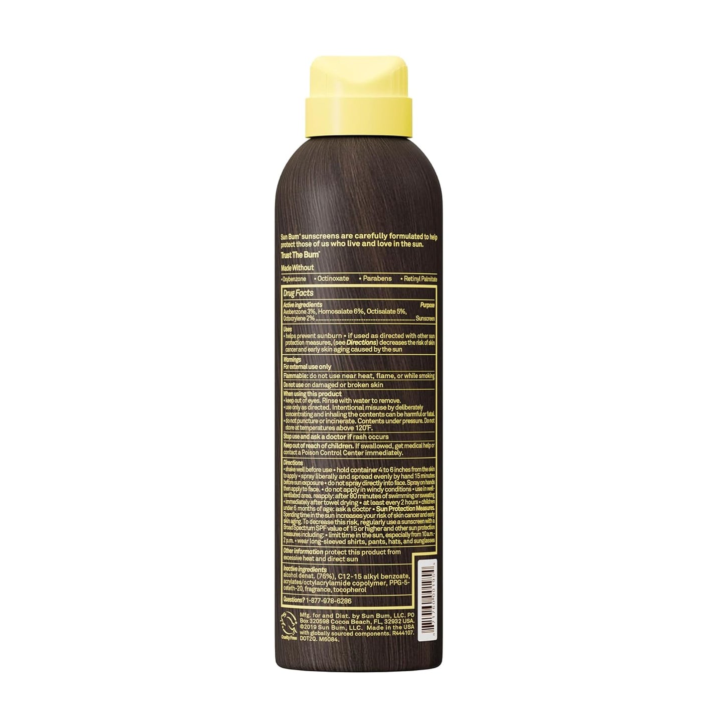 Sun Bum Original SPF 15 Sunscreen Body Spray - Broad Spectrum Moisturizing Protection with Vitamin E - 6 oz