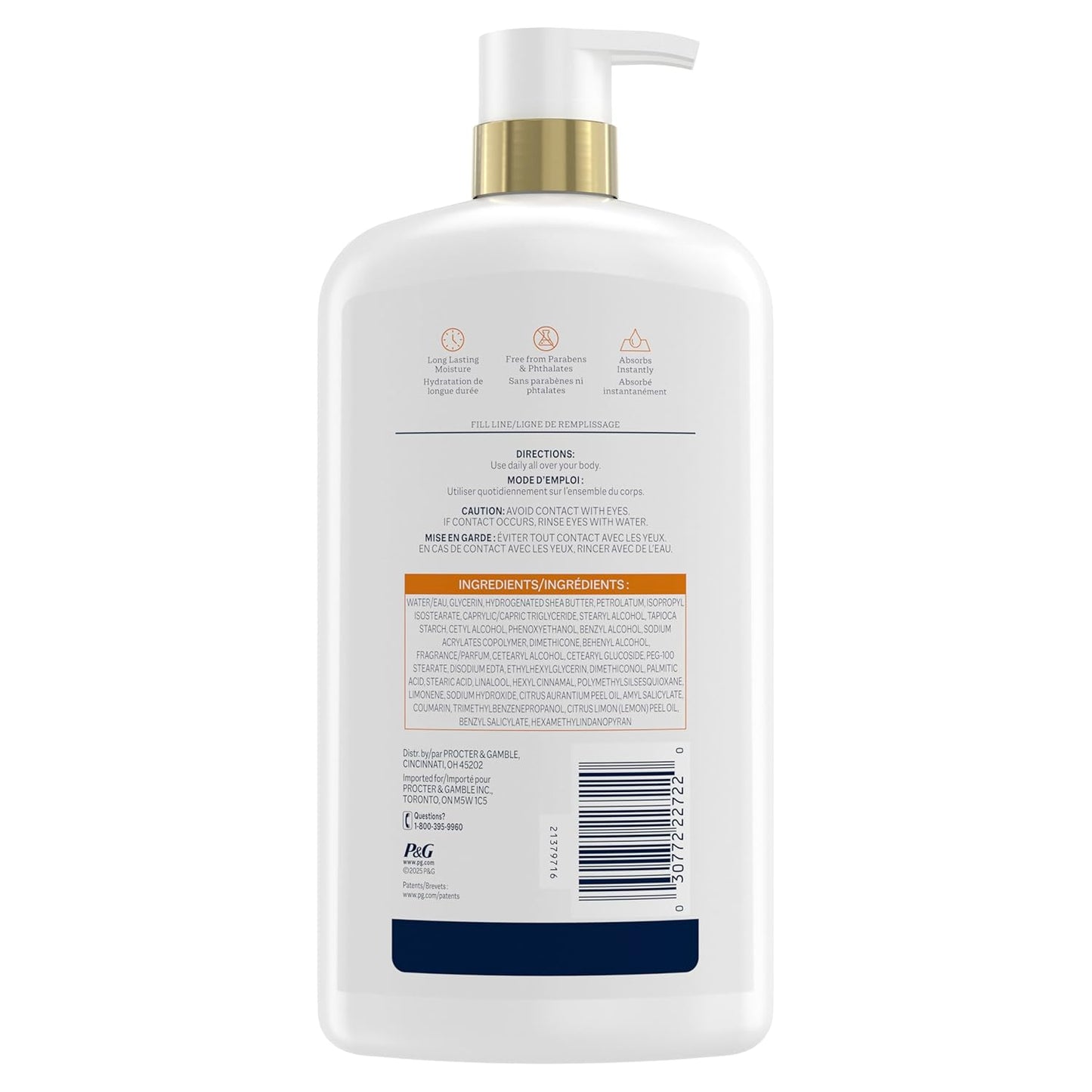 **Ivory Hand & Body Lotion - 24hr Moisturizing Formula for Extra Dry Skin | Lightweight, Honey Scent, 27 fl oz**