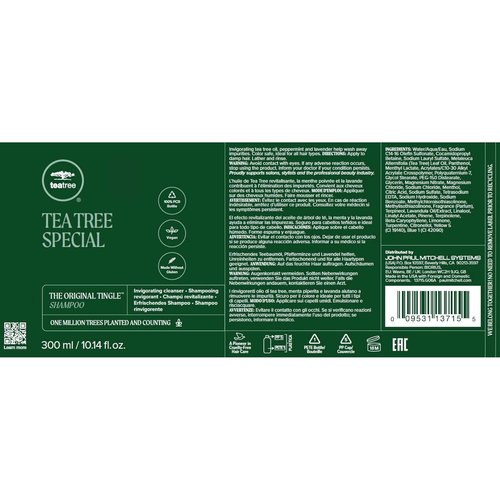 Paul Mitchell Tea Tree Special Shampoo - Deep Cleansing & Refreshing for All Hair Types | Lavender Mint Conditioner - Hydrating & Soothing for Coarse Dry Hair, 10.14 fl oz Set