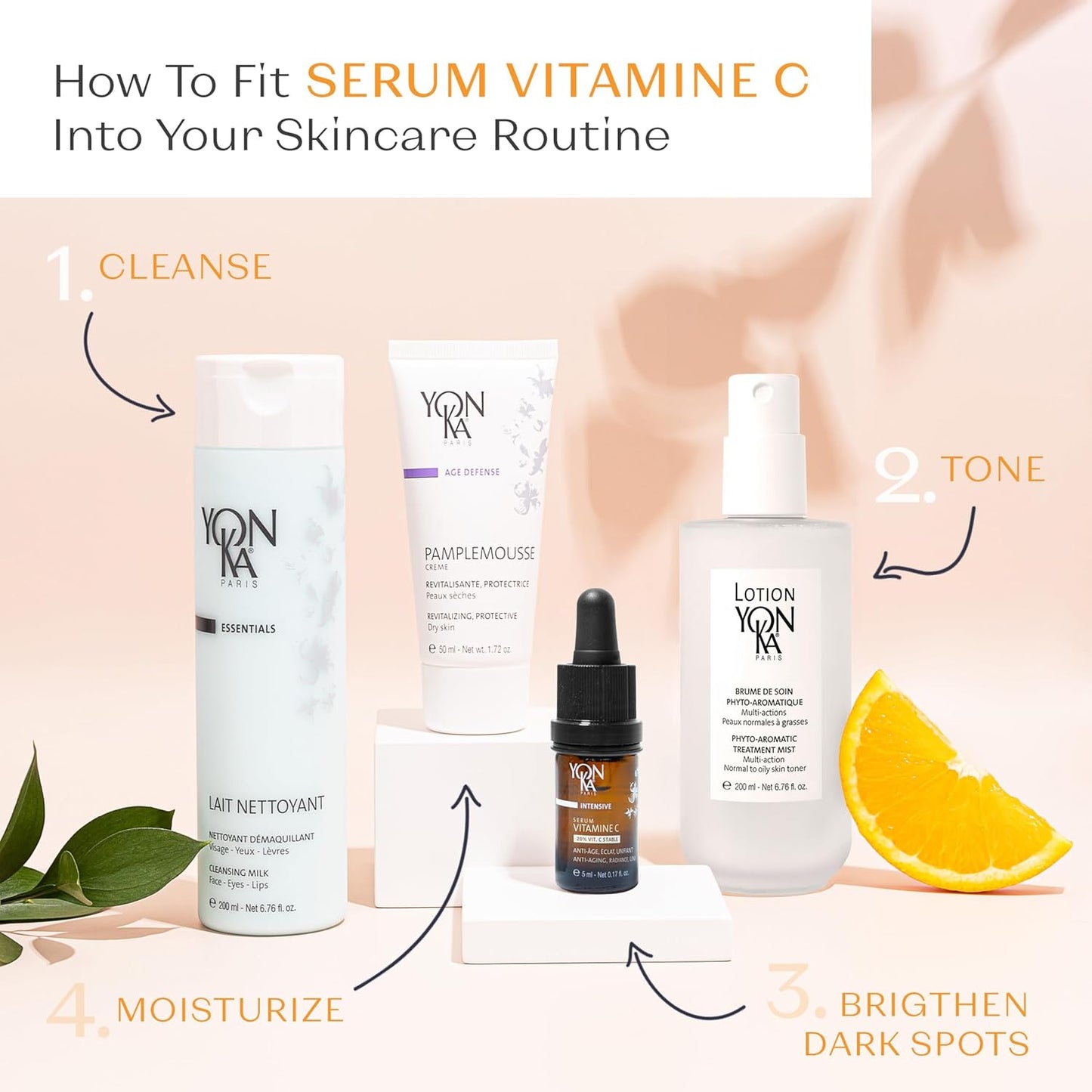 Yon-Ka 20% Vitamin C Serum - Anti-Aging Face Treatment for Even Tone & Firm Skin | 99% Natural Ingredients