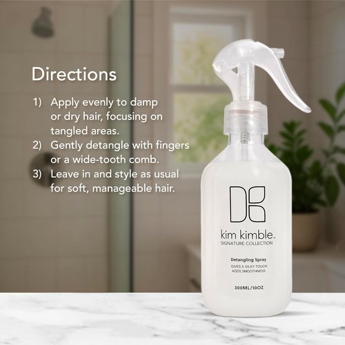 Kimblebeauty Detangling Spray - Leave-In Conditioner for Smooth, Shiny Hair | 10 Fl. Oz. / 300 ml