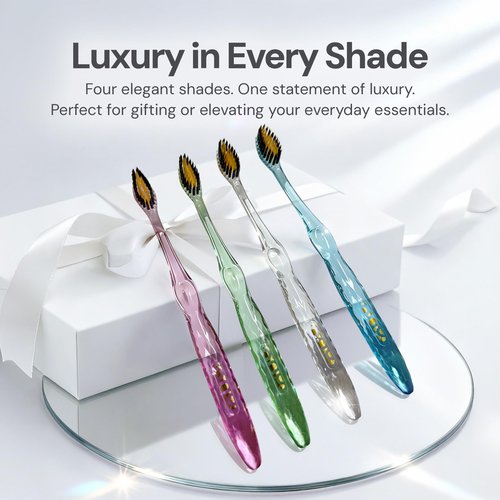 Nano-b Manual Toothbrush for Adults with Sensitive Gums, Soft/Medium Bristles, Travel Case