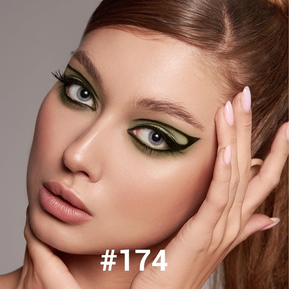 Cream Single Eyeshadow Stick with Blending Brush, Hypoallergenic Eye Shadow Sticks Makeup, Pro Waterproof & Long Lasting Eye Brightener Stick, Eyeshadow Pencil Crayon Shimmer #74