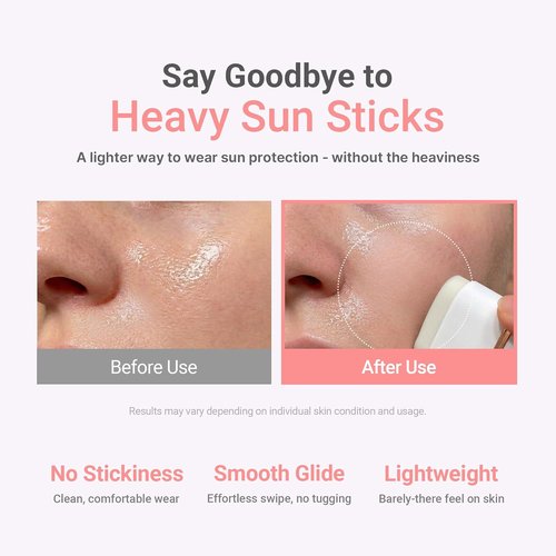 KAHI Airy Fit Sun Stick - SPF 50+ Broad Spectrum Face Sunscreen - Waterproof & Lightweight - 0.45 oz
