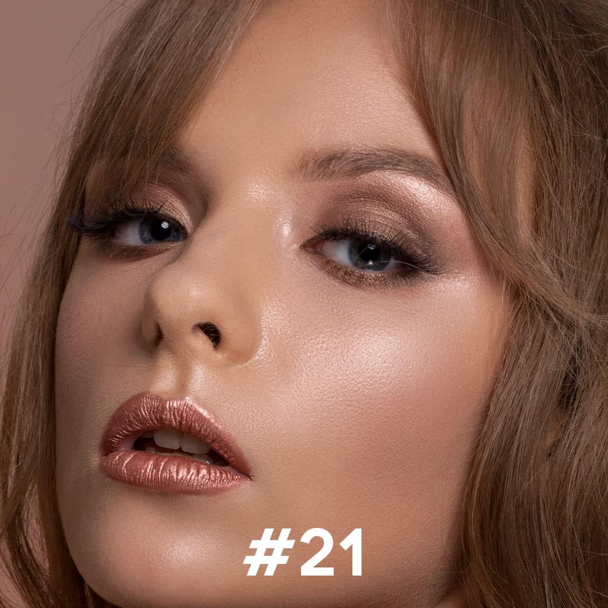 Cream Single Eyeshadow Stick with Blending Brush, Hypoallergenic Eye Shadow Sticks Makeup, Pro Waterproof & Long Lasting Eye Brightener Stick, Eyeshadow Pencil Crayon Shimmer #74