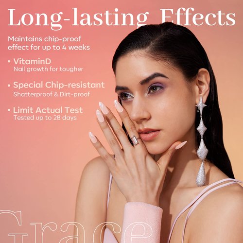 Modelones Dip Powder Nail Art - Translucent Sheer Nude Color | 28 Long-Lasting DIY Salon Powder