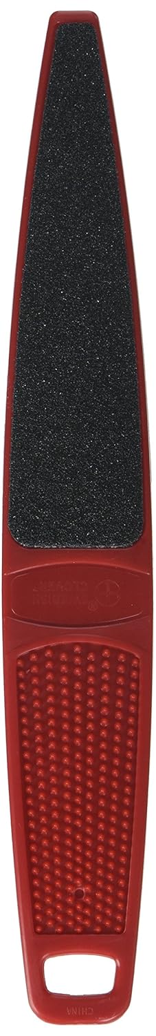 Flowery Original Swedish Clover Red Foot File - Effective Pedicure Scrubber, 60/100 Grit | Vibrant Red