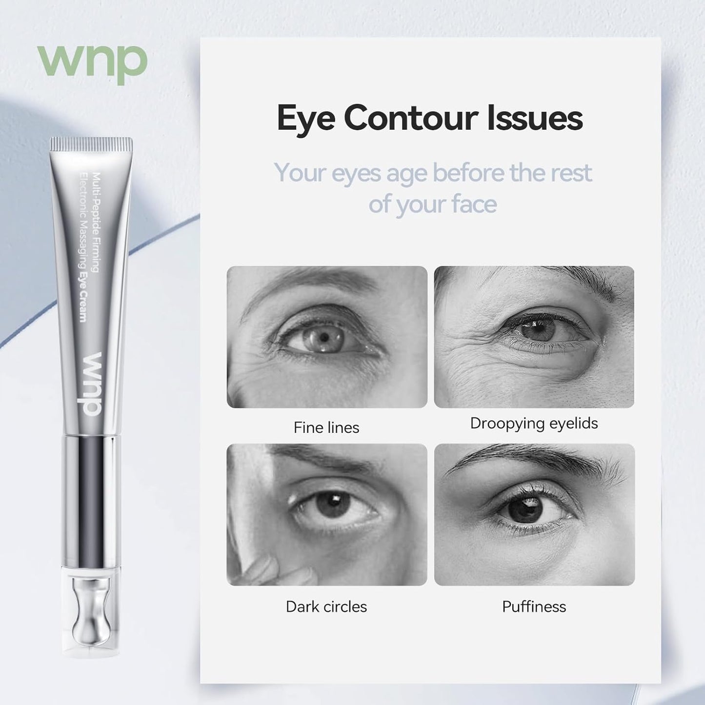 WNP Eye Cream - Anti-Aging Multi-Peptide Firming Eye Cream for Puffiness & Bags Under Eyes