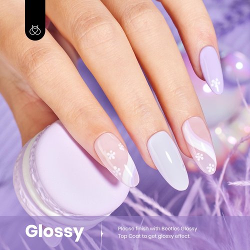 Beetles Lilac Purple Gel Polish - 1Pcs 15ml Lavender Violet Mauve Pale purple spring Gel Polish High Gloss UV Led Soak Off Nail Polish Nail Art Manicure Salon Periwinkle Color Nails