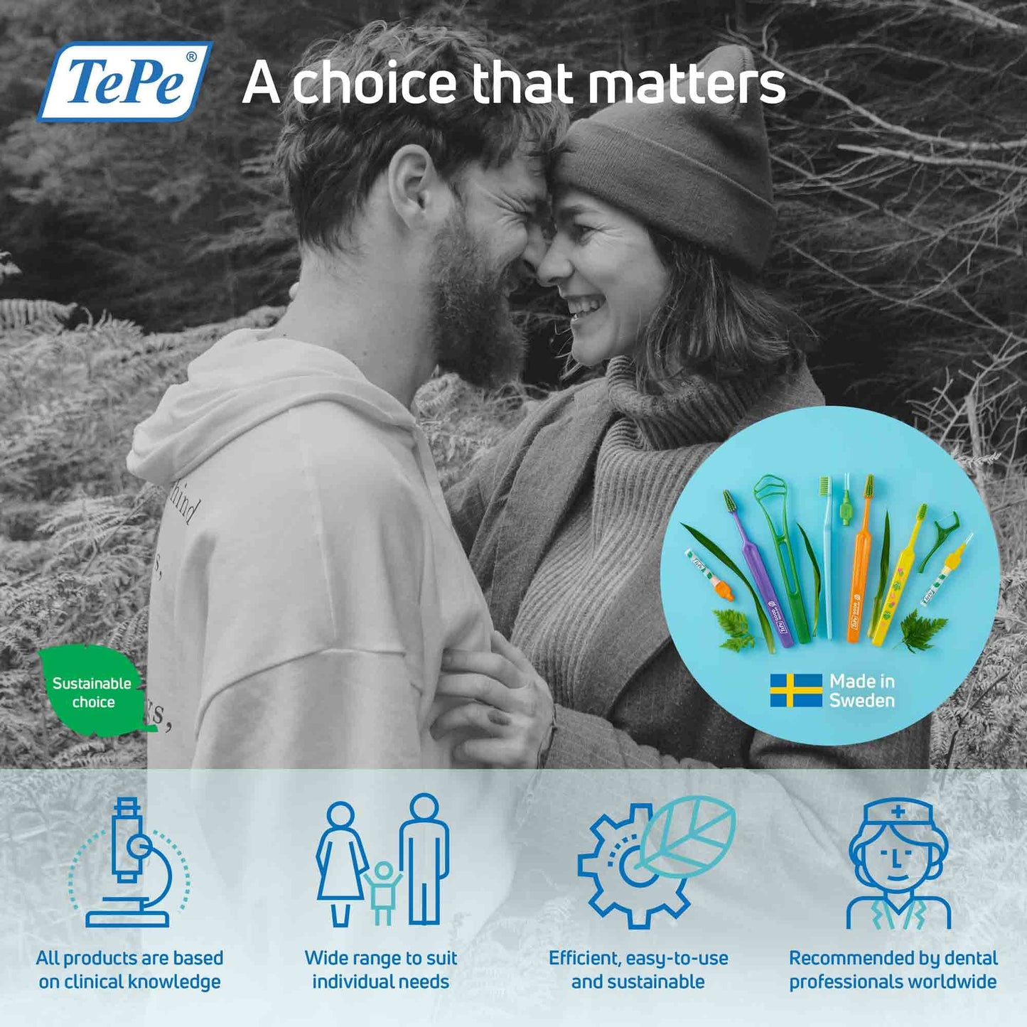 TEPE Dental Floss, Waxed Mint Tooth Floss, Strong Expanding Dental Floss, PFAS Chemical Free, 40m