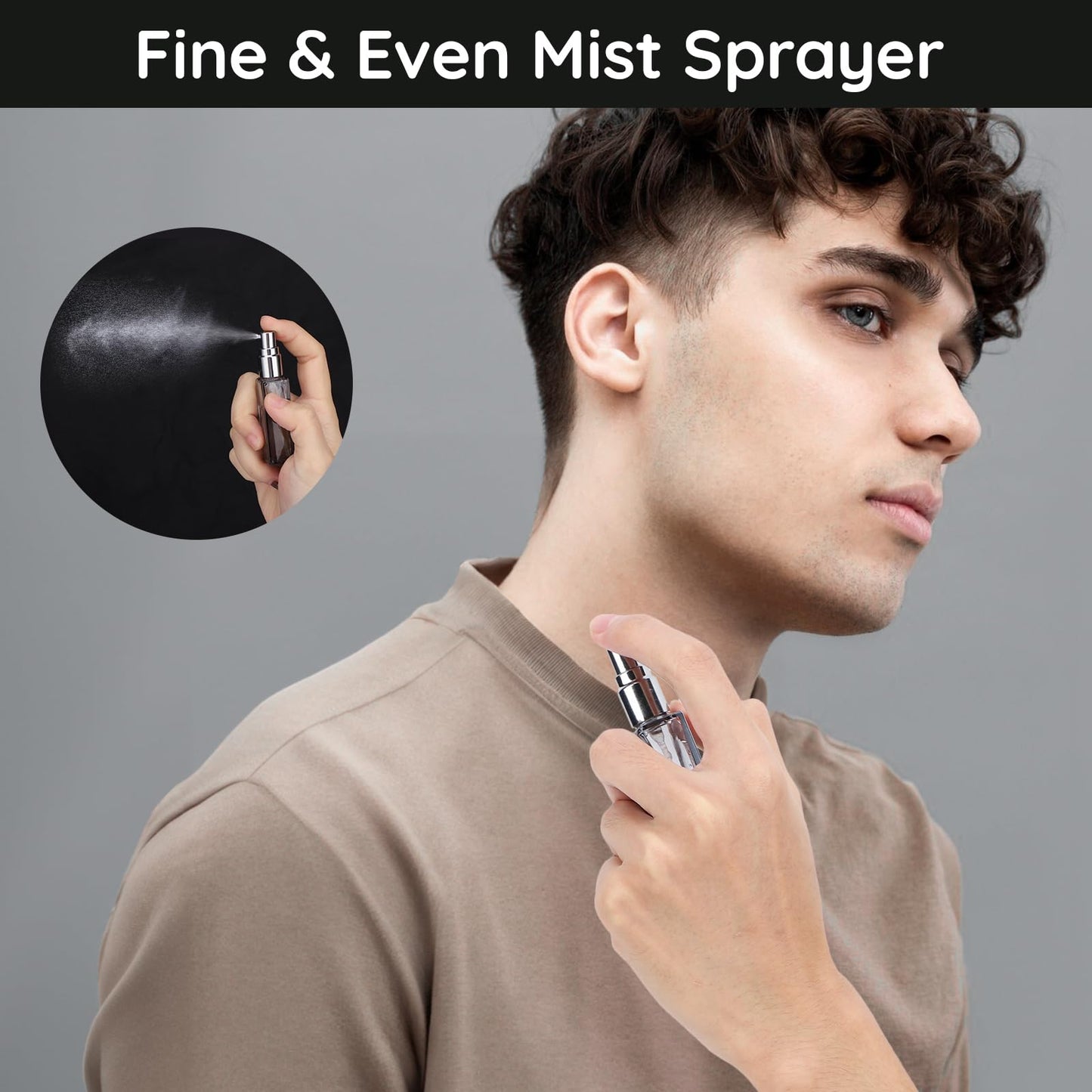 Segbeauty 10ML Perfume Bottles Empty, 10pcs Mini Refillable Perfume Atomizer, Portable Leak-proof Glass Spray Bottle for Perfume Travel Sample Dispenser Small Toiletries Pump Bottles Sprayer