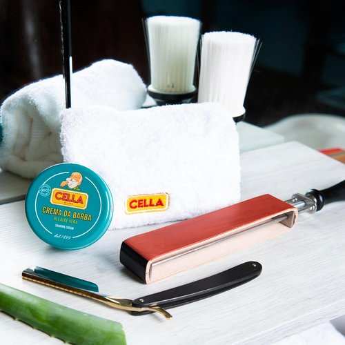 Cella Milano Aloe Vera Shaving Cream Soap - Luxurious Lather & Razor-Glide Protection | 150g, Made in Italy Since 1899