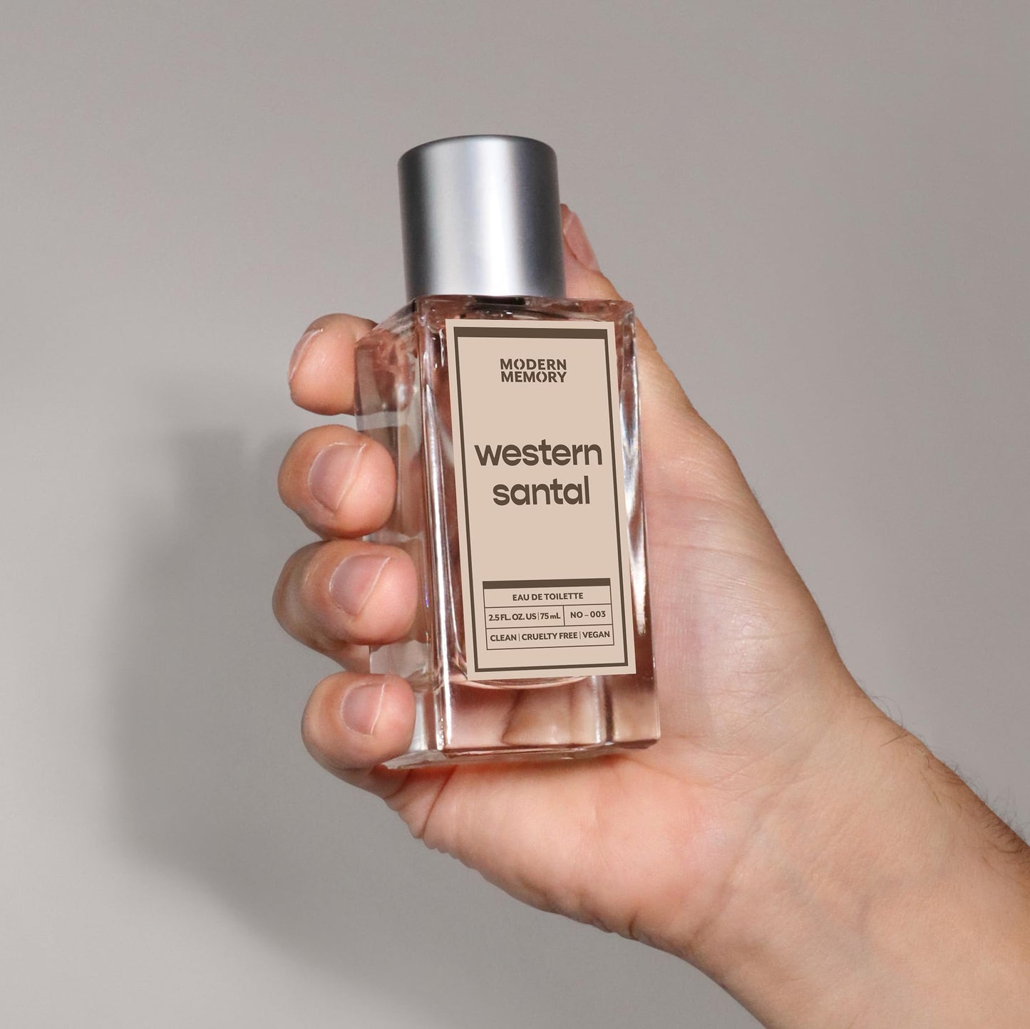 Modern Memory Western Santal Eau de Toilette for Men, Notes of Citrus, Sandalwood, and Musk, Safe for Sensitive Skin, Luxury Fragrance, 2.5 fl oz