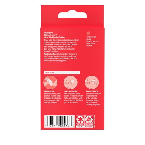 Neutrogena Stubborn Acne Patches - Ultra-Thin Hydrocolloid Overnight Blemish Treatment | 24 Count