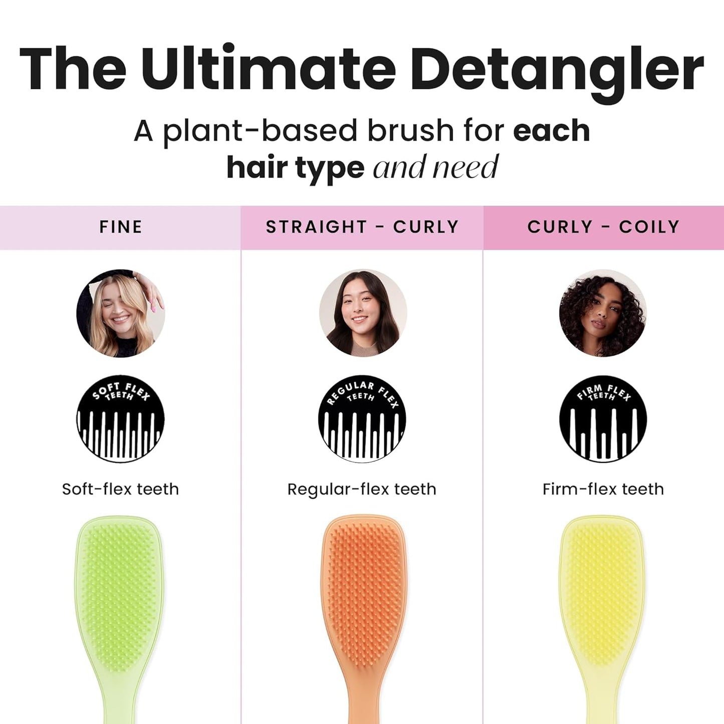 Tangle Teezer Ultimate Detangler Brush - Plant-Based Design for All Hair Types | Reduces Breakage, Orange