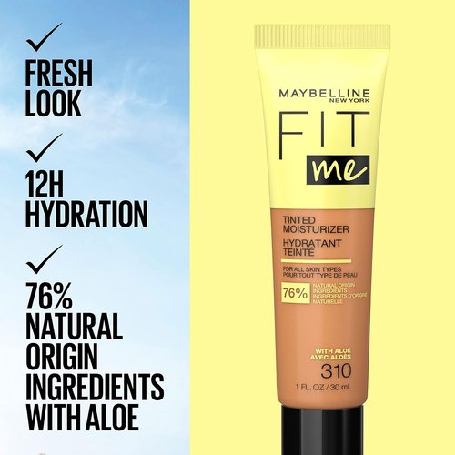 Maybelline Fit Me Tinted Moisturizer - Natural Coverage Face Makeup, Shade 368, 1 Count