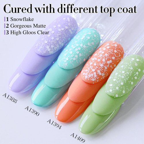 Double Rhythm 15ML Gel Nail Polish Pure Sheer Same Color Same Bottle Soak Off Gel Polish Art Manicure Salon DIY at Home for Women (Purple Lilac-A1388)