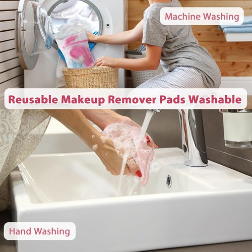 Natwag Makeup Remover Cloths - Reusable Microfiber Face Towels | 12-Pack, 6" x 6", Beige with Mesh Bag