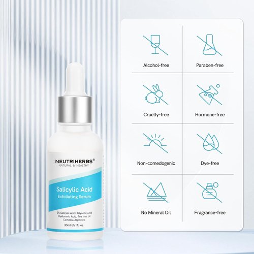 NEUTRIHERBS Salicylic Acid Face Serum - Unclogs Pores & Reduces Acne for Oily Skin | 1 fl oz