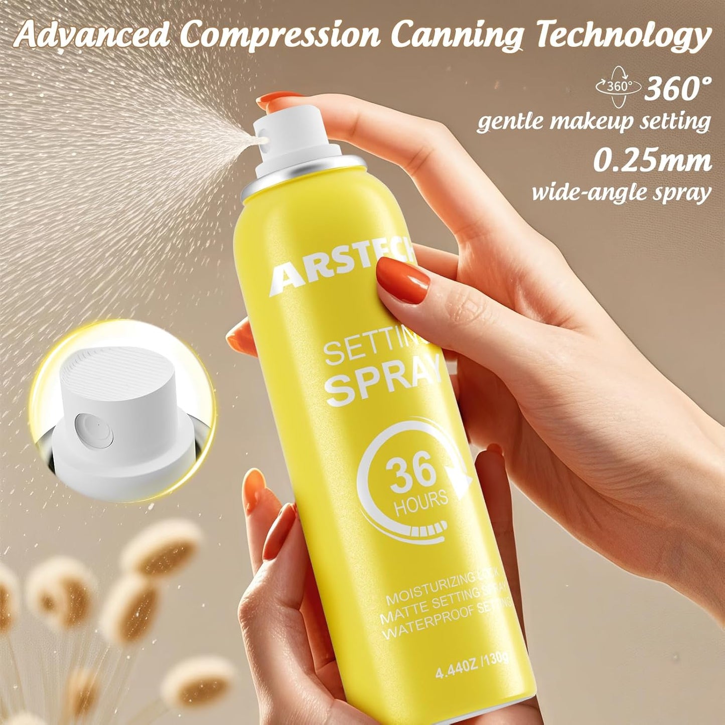 Skiennix Setting Spray - Long-Lasting Makeup Fixer with Vitamin C | Ultra-Fine Dewy Mist, 4.44 oz