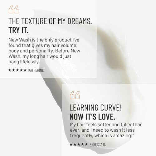 Hairstory New Wash Original - Sulfate-Free Shampoo & Conditioner in One | 8 Fl Oz Refillable Bottle