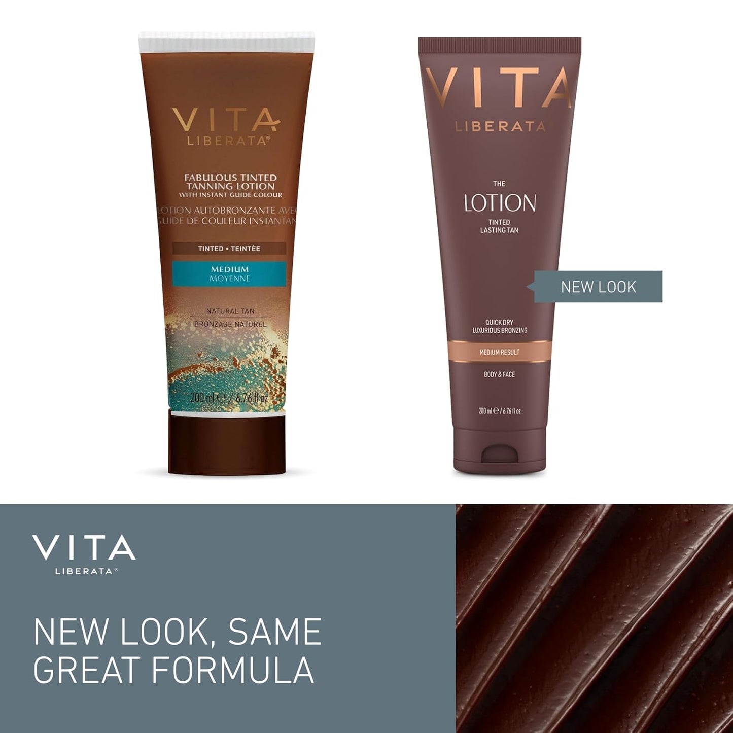 Vita Liberata Fabulous Gradual Tanning Lotion - Medium Tinted Tan for Face & Body | Quick-Drying with Hyaluronic Acid, 6.76 fl oz