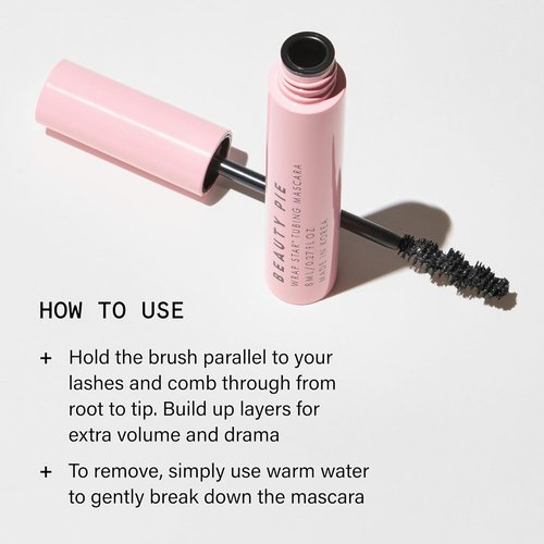Beauty Pie Wrap Star Tubing Mascara - Smudge-Proof & Flake-Proof Lengthening in Classic Black, 0.27 fl oz
