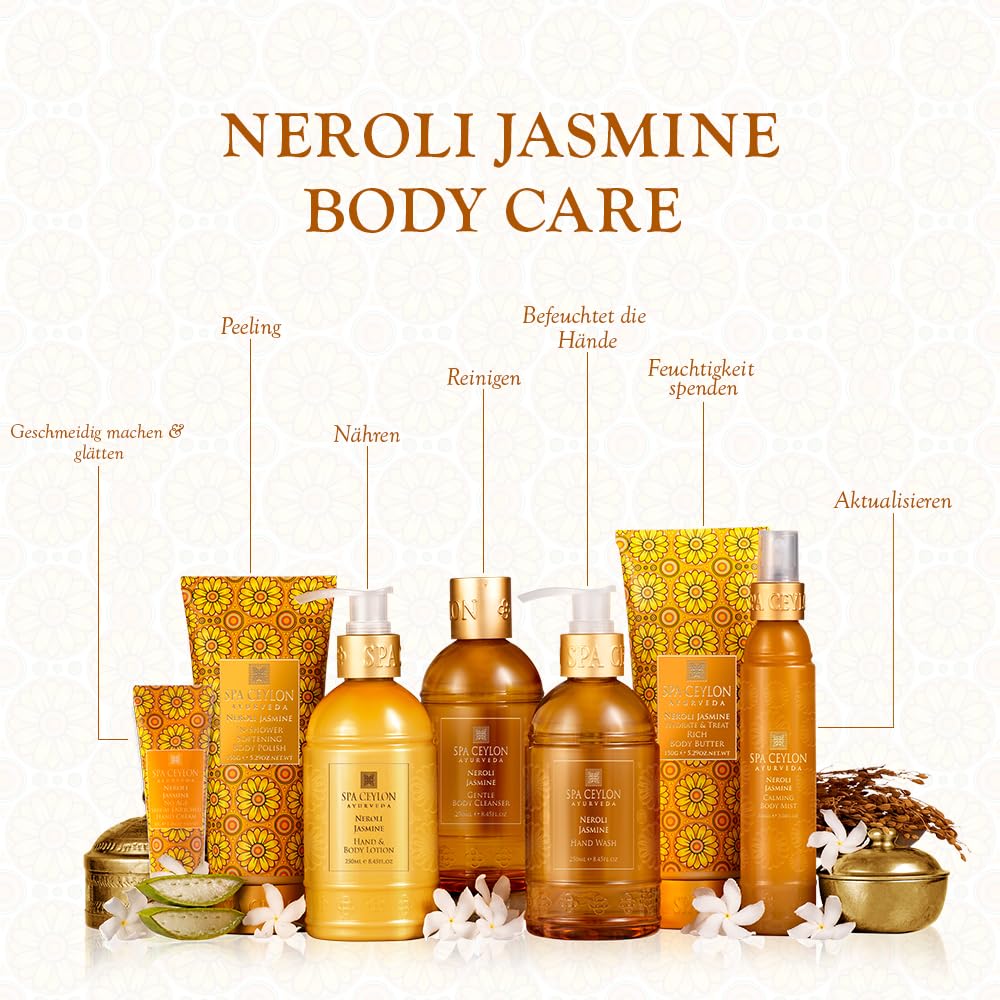 SPA CEYLON Neroli Jasmine Hand Wash - Hydrating Luxury Formula for Soft, Smooth Skin | Floral Scent