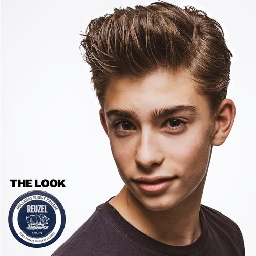 Reuzel Fiber Pomade - Firm Hold & Pliable Styling | Water Soluble, Low Shine, Flake-Free, All Hair Types