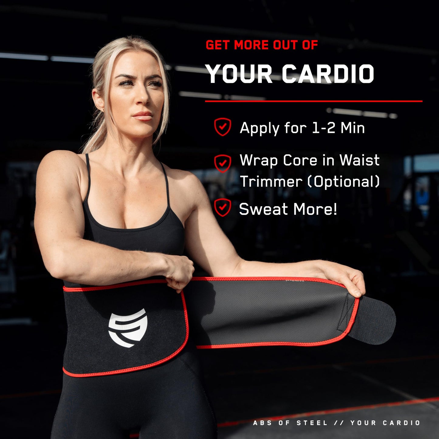SteelFit Abs of Steel | Maximum Definition Skin Firming Lotion | 30-45 Days of Supply | Skin Tightening Cream for Sculpting Abs | L-Carnitine Supplement | Pre & Post Workout for Men & Women