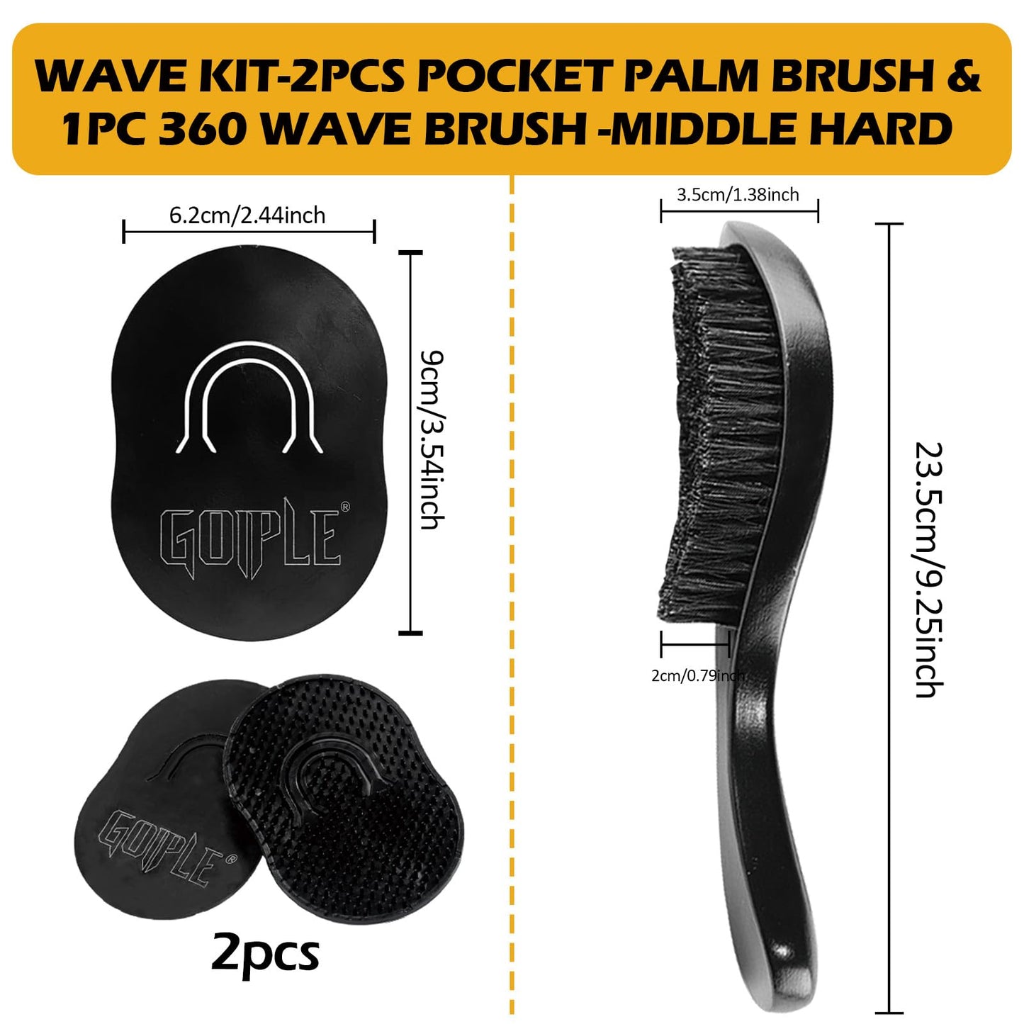 Wave Pomade for Men Strong Hold Easy Wash 360 Wave Training Hair Cream, Waves Grease for Men Promotes Layered Waves, Moisture, Control and Silky Shine, Wave Kit Curved Medium Waves Brush Silky Durag