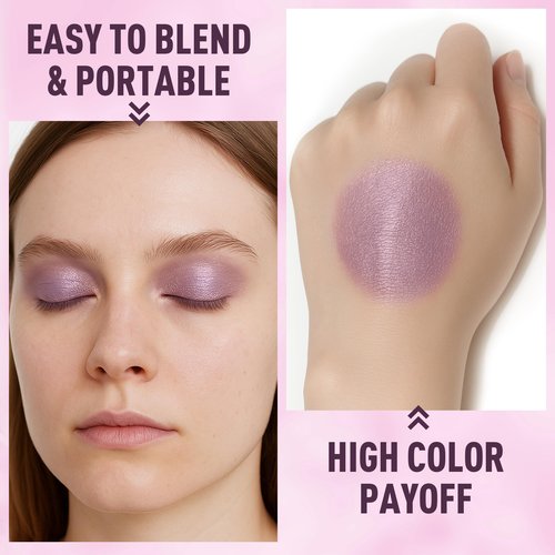 FV Cream Shimmer Eyeshadow Stick,Long Lasting & Waterproof, Multi-Use & High Pigment Eyeshadow Makeup Stick, Amethyst Shimmer