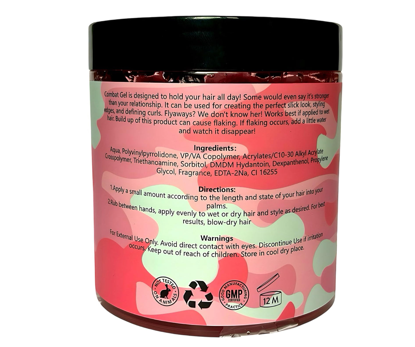 Combat Gel | Extreme Hold Hair Gel | Alcohol Free Hair Gel | 500ML