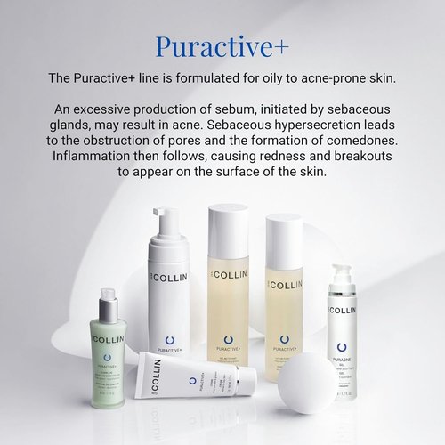 G.M. COLLIN Puractive+ Cleansing Foam - Hydrating Face Wash for Oily & Acne-Prone Skin with Salicylic Acid