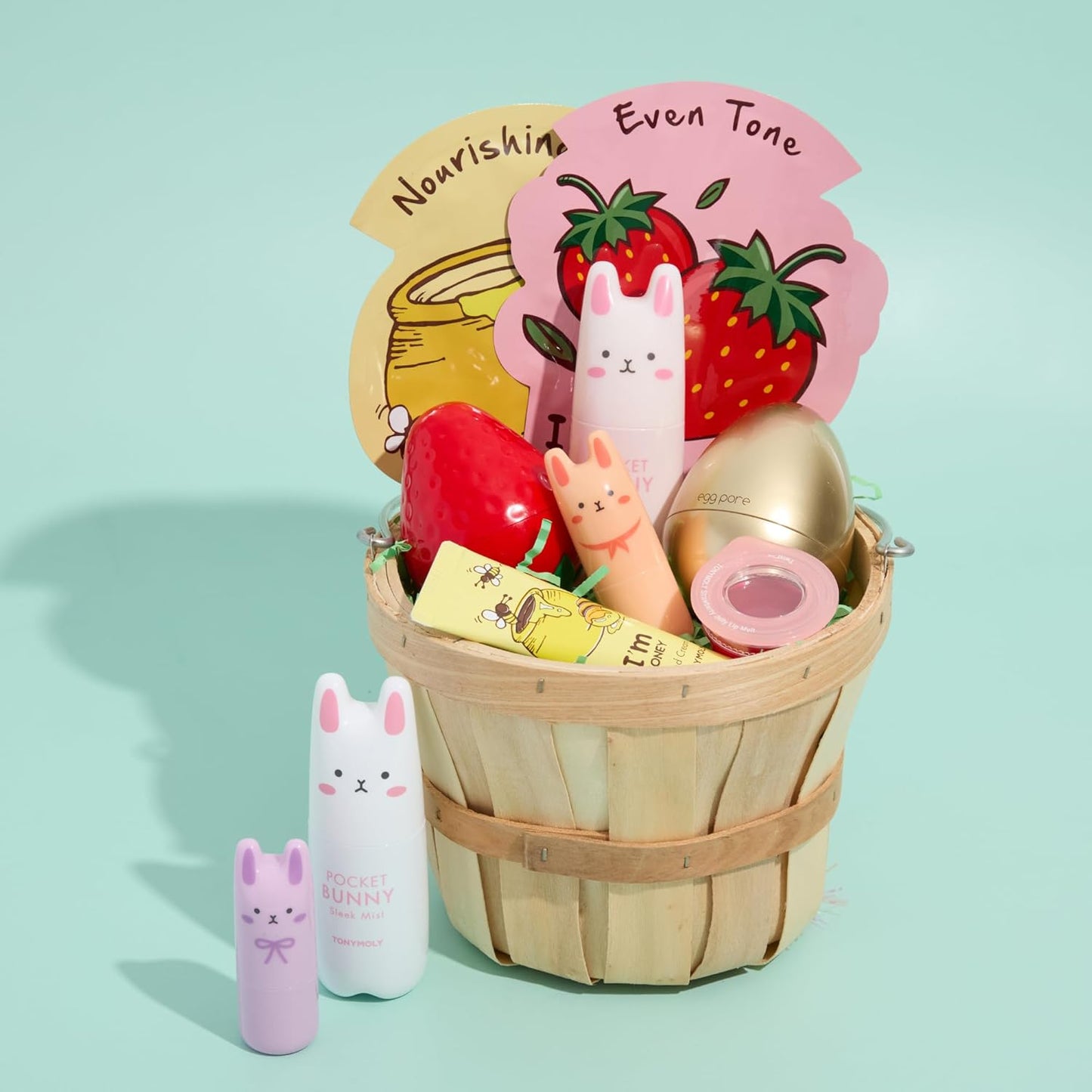 TONYMOLY Pocket Bunny Facial Mist - Hydrating Aloe & Berry Face Spray - Cute Travel Size K-Beauty Essential