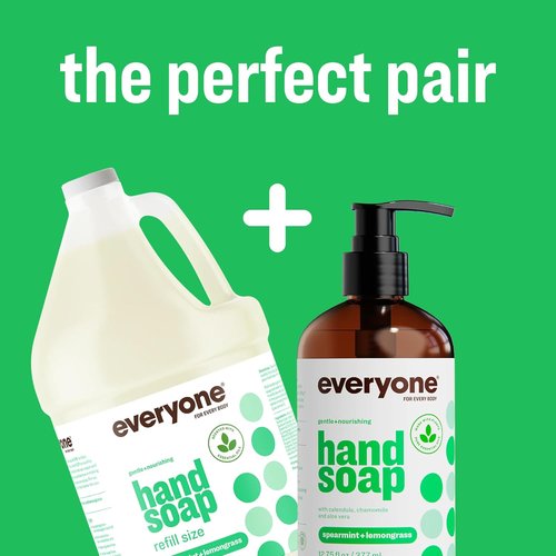Everyone Liquid Hand Soap Refill - 1 Gallon Spearmint & Lemongrass | Made with Essential Oils