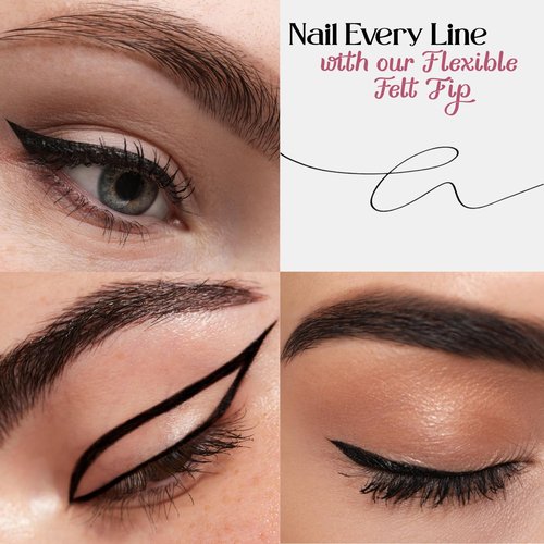 M2U NYC Waterproof Liquid Eyeliner Pen - Smudge-Proof Black Liner with 24-Hour Wear | Vegan & Hypoallergenic