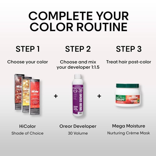 L'Oréal Technique HiColor Permanent Hair Color - Lifts Dark Hair in One Step | Rich, Smooth Formula