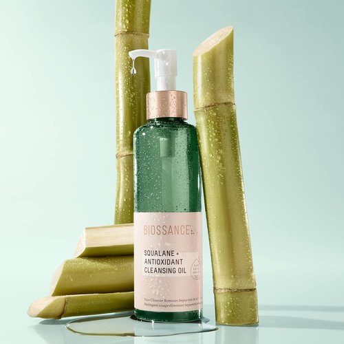 Biossance Squalane Cleansing Oil - Lightweight Makeup Remover & Hydrating Facial Oil for All Skin Types
