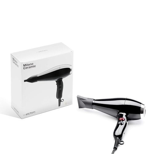 Elchim Milano Ceramic Hair Dryer - Professional Quality | Sleek Black Design