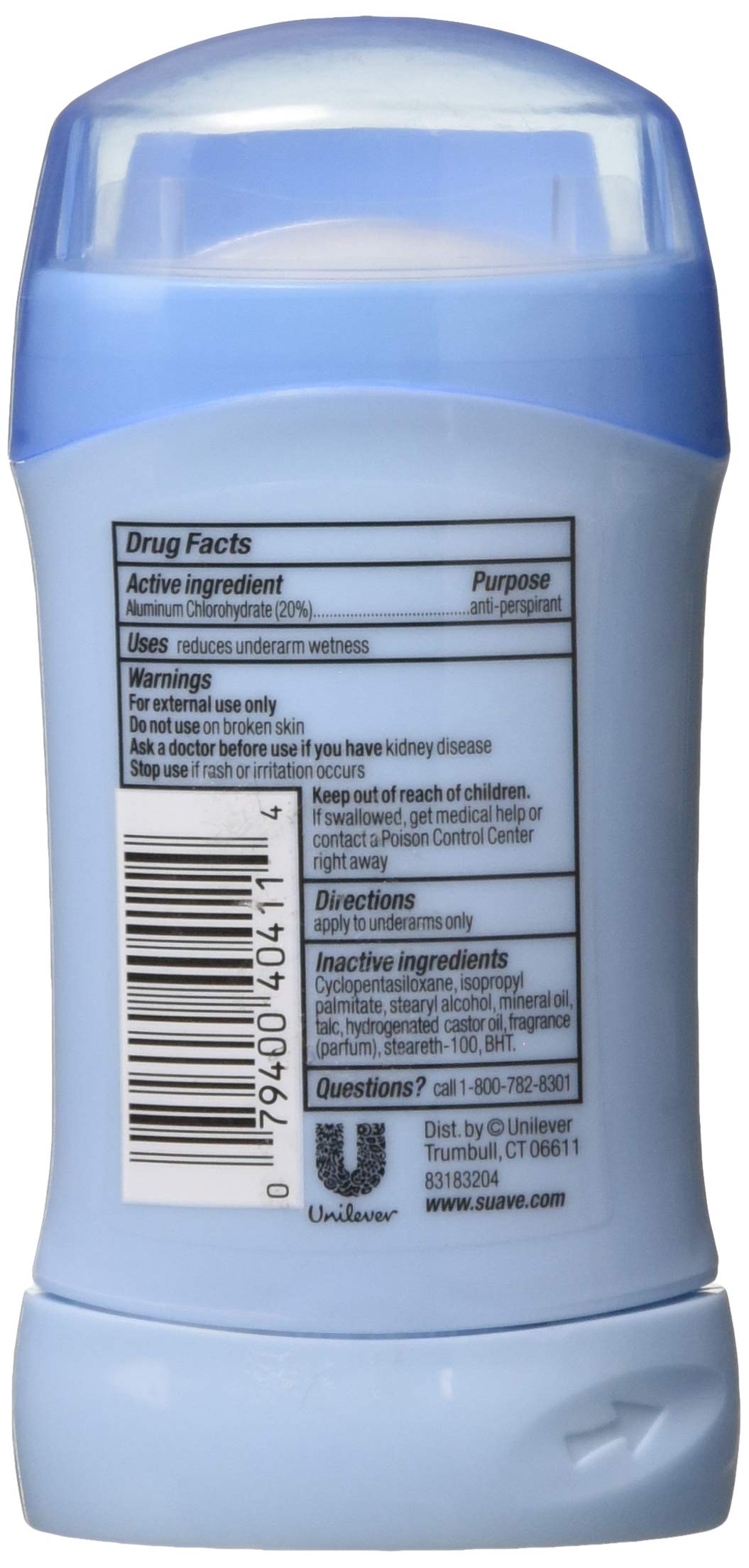 24 Hour Protection Powder Invisible Solid Anti-perspirant Deodorant Stick By Suave, 1.4 Ounce- PACK OF 5.