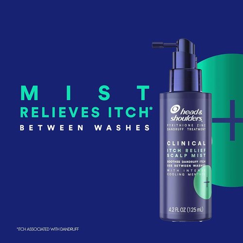 Head & Shoulders Itch Relief Scalp Mist Spray - Leave-In Dandruff Treatment for Dry, Itchy Scalp | 4.2 oz, Pack of 2