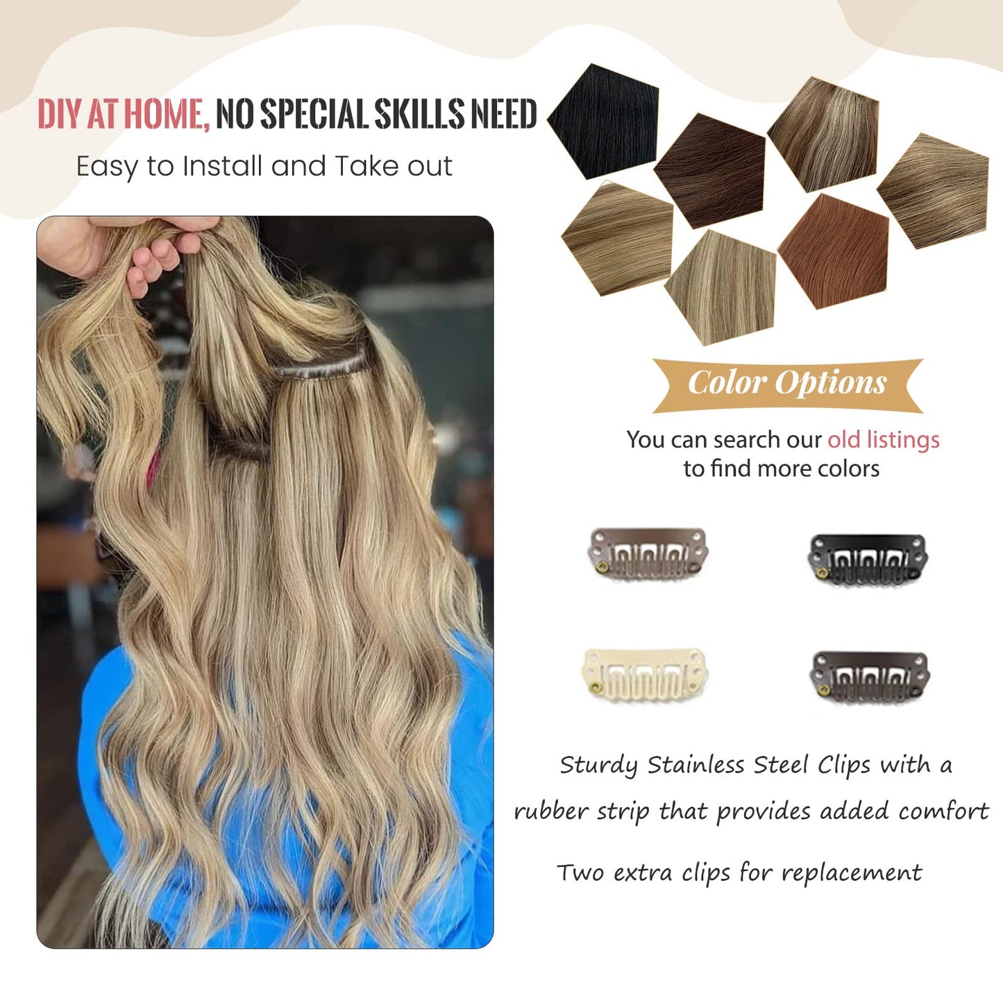 Clip in Hair Extensions Real Human Hair Medium Auburn Short Hair Extensions Clip ins 12 Inch Soft Straight Auburn Clip in Human Hair Extensions with Thick Full Ends 70g 7pcs