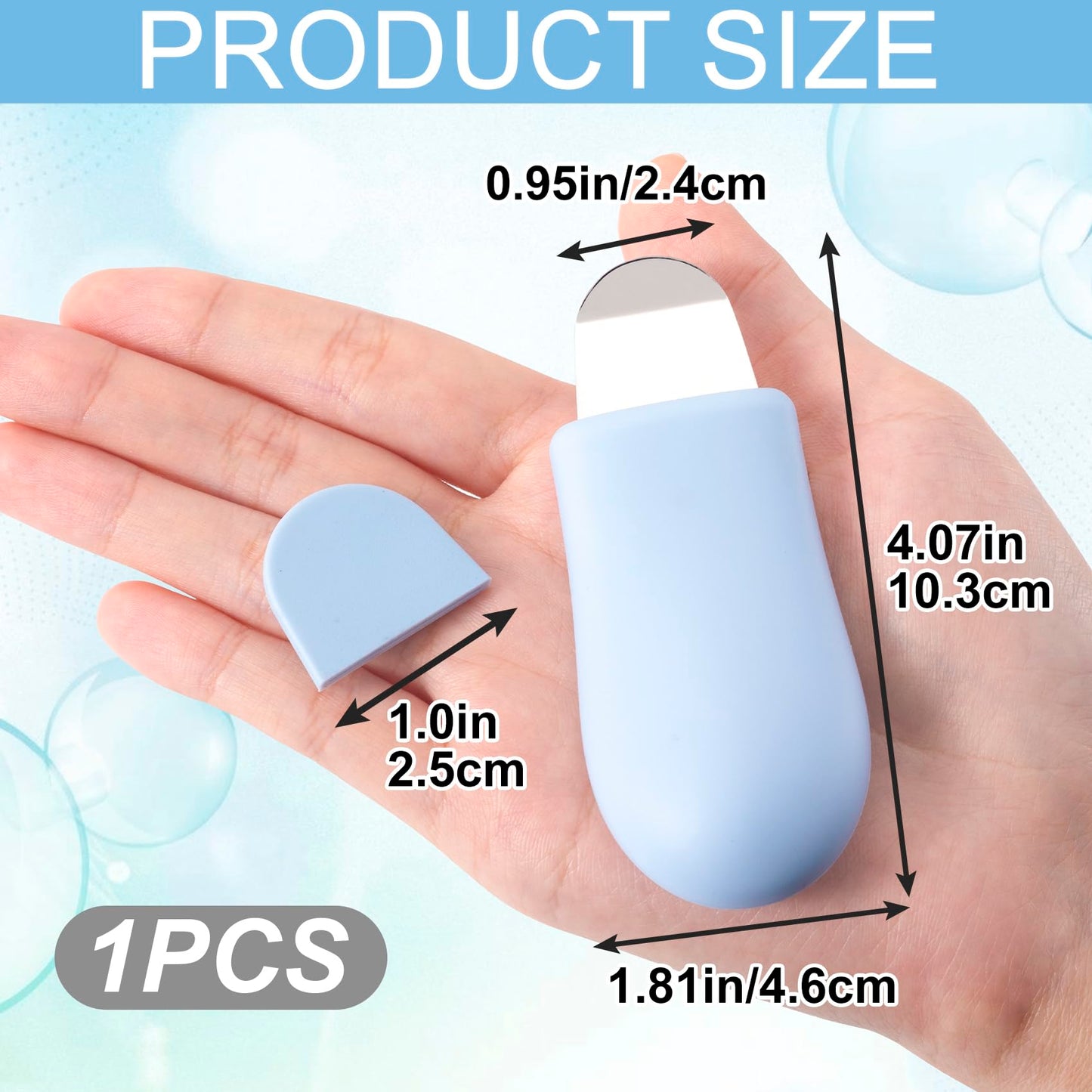 PAGOW Blackhead Remover Tools with Cap, Plastic Nose Blackhead Removers, Deep Clean Skin Spatula, Mild and Safe Face Scraper for Men and Women (1 Pcs, Blue)