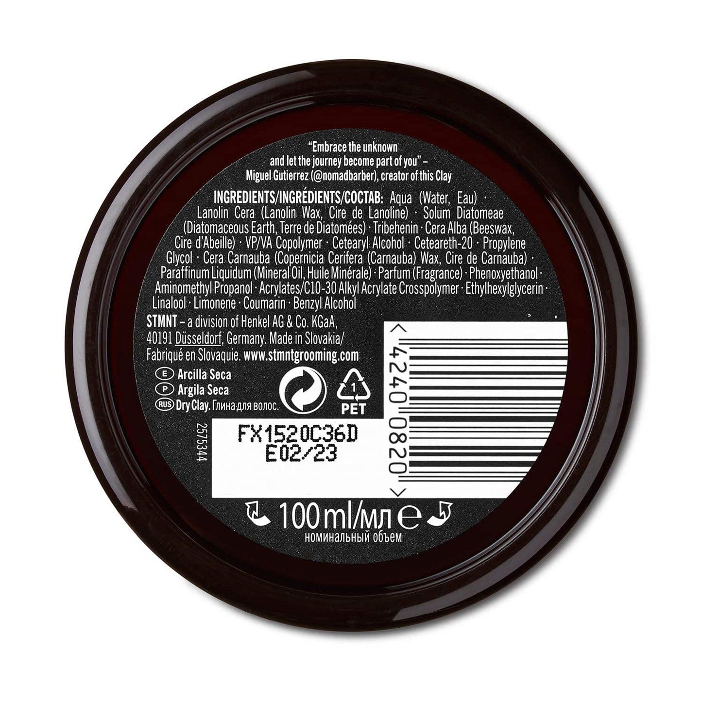 STMNT Grooming Goods Dry Clay - Extra Matte Finish & Super Strong Control | Easy to Wash Out