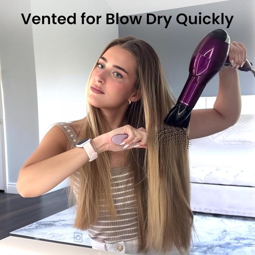AIMIKE Hemp-Relax Detangler Hair Brush - Eco-Friendly Vented Brush for Wavy & Straight Hair | Soft Bristles for Easy Tangle Removal