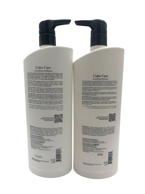 FIUL Keratin Hair Color Care Set - Smoothing Shampoo & Conditioner + Super Absorbent Microfiber Towel